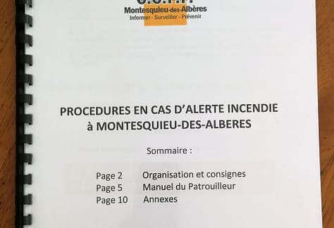Guide de procédure d'alerte en cas d'incendie du CCFF de Montesquieu-des-Albères